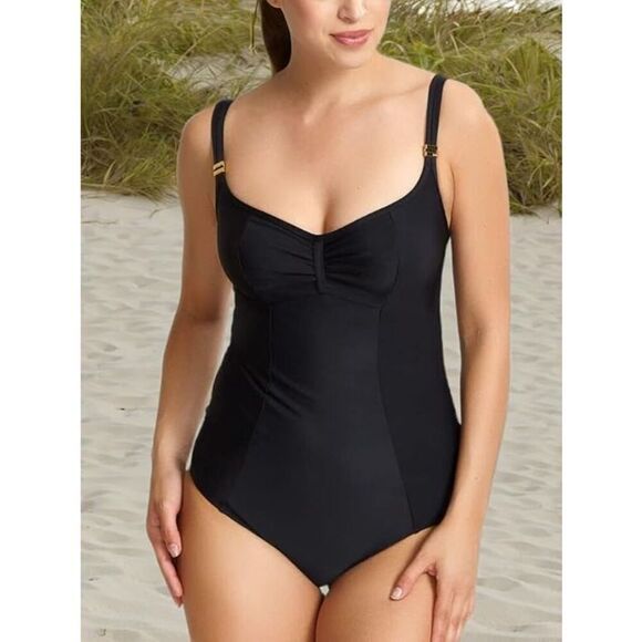 Panache Women's size 10 Underwired Balconette One-Piece Swimsuit - Picture 3 of 8